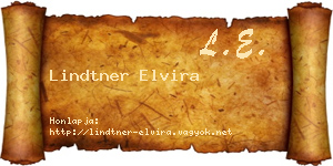 Lindtner Elvira névjegykártya